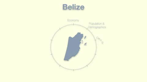 Belize MAP revealingmotion graphics data elements Stock Footage 339863034