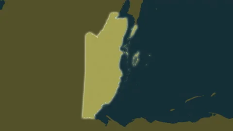 Belize map - solid. Glow. Pattern. Stock Footage 147536491