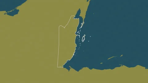 Belize map - solid. Regions. Pattern. Video stock 147536809