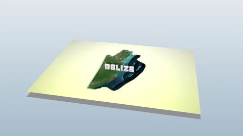 Belize Map Unfolding Stock Footage 284500996