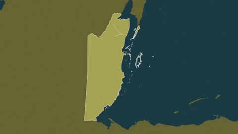 Belize map - zoom. Regions. Pattern. | Stock Video | Pond5