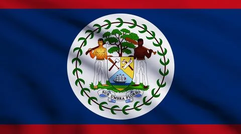 Belize National Flag Background Stock Illustration