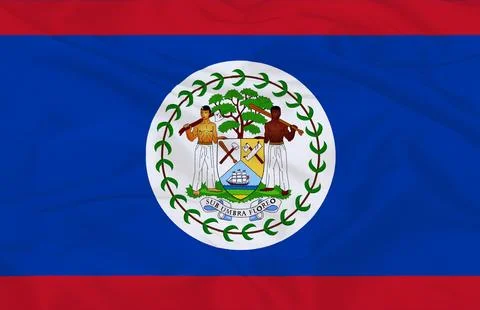 Belize National Flag Stock Illustration
