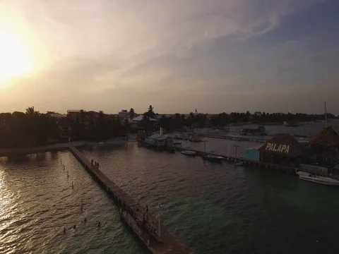 Belize sunset Video stock 76717990