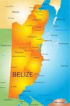 Belize Vector map of Belize with the capital and cities Copyright: xZoonar... Stock Photos
