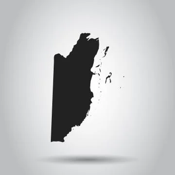 Belize vector map. Black icon on white background. Stock Illustration