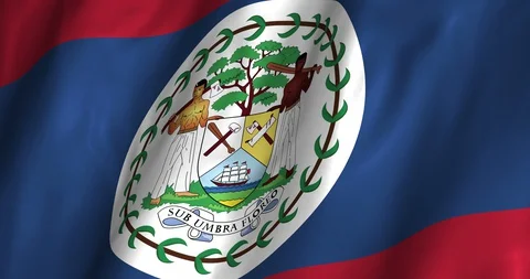 Belize Waving Flag 4K Stock Footage 127854901
