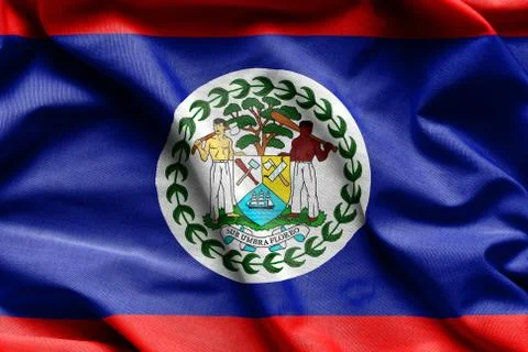 Belize waving flag Foto stock