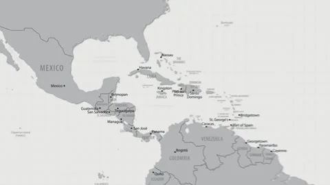 Belize on the World Map. 4K animation. Stock Footage 323003819