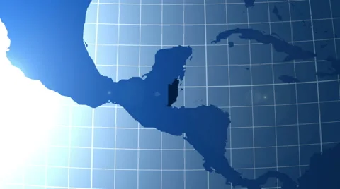 Belize. Zooming into Belize on the globe. Stock Footage 68800969