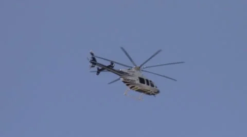 Bell 407 Helicopter Flying 스톡 동영상 45864510