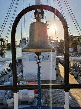 Bell aboard the ship Stock Photos