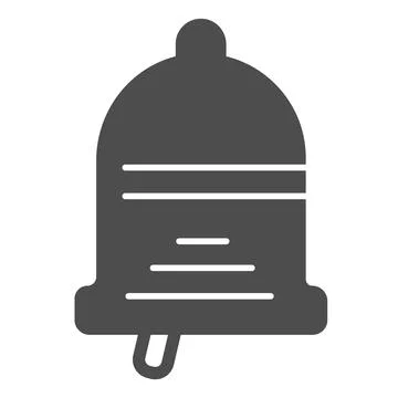 Bell, alarm, buzz, alert solid icon, school concept, school bell vector sign on イラスト素材