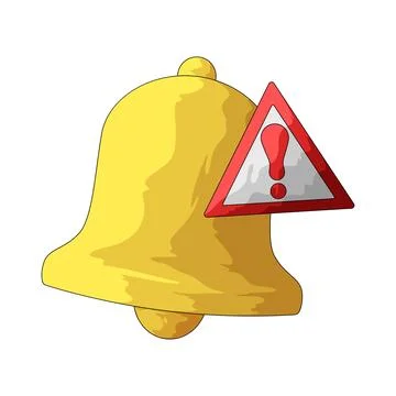 Bell alert illustration Stock Illustration