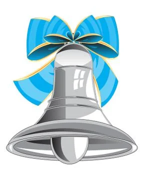 Bell and bow Stock Illustration