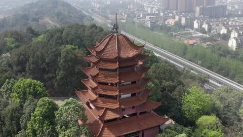 Bell and drum tower of Deyang city, Sichuan province Stock Footage 238678412
