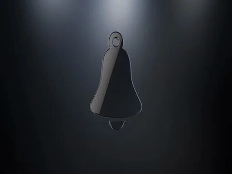 Bell Black 3d Icon Stock Footage 69779220