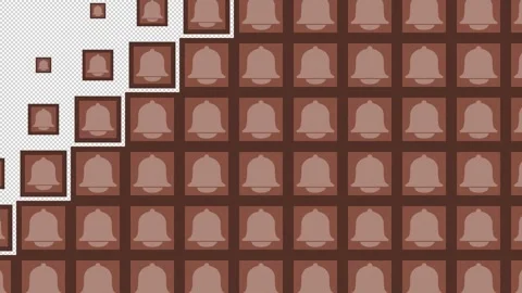 Bell Block tile wave Transitions. 1080p - 30 fps - Alpha Channel (8) Stock Footage 274163138