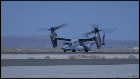 Bell Boeing V-22 Osprey takes off Stock Footage 87716764