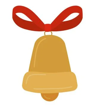 Bell with bow Stock Illustration