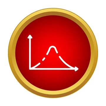 Bell curve graph showing normal distribution statistics Stock Illustration