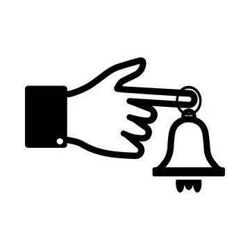 Bell, doorbell, ring, hand, bell ring doorbell hand bell icon Stock Illustration