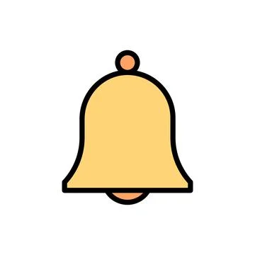 Bell Easter outline color icon. Simple outline color vector elements of Illustrazione stock