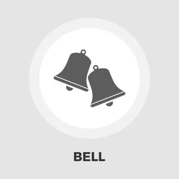 Bell flat icon Stock Illustration