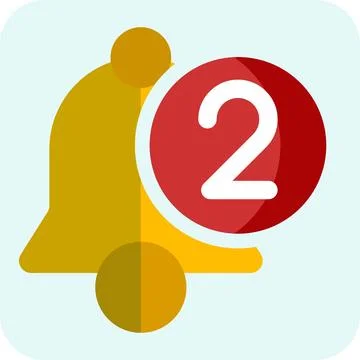 Bell flat icon. Stock Illustration