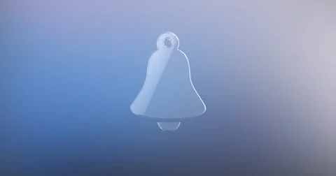Bell Glass 3d Icon Video stock 67103370