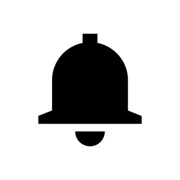 Bell glyph icon Stock Illustration