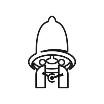 Bell handshake people Commitment Teamwork Together Outline Logo Stock Illustration