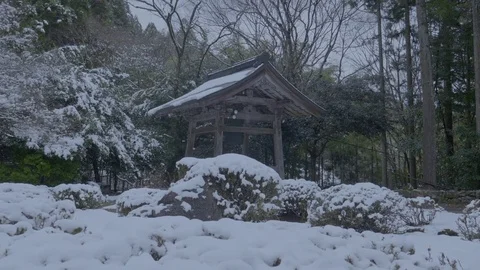 Bell house at buddhist temple. Stock Footage 84581802