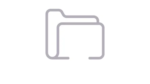 Bell icon alongside a folder and a file, symbolizing notifications related .. Stock Footage 334834232