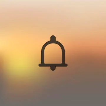 Bell icon on blurred background イラスト素材