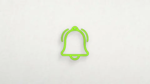 Bell icon with color drawing effect. Doo... | Stock Video | Pond5