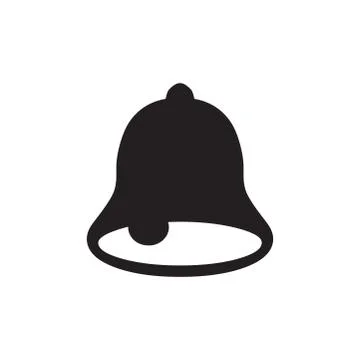 Bell Icon In Flat Style Vector For Apps, UI, Websites. Black Icon Vector Illu Stock Illustration