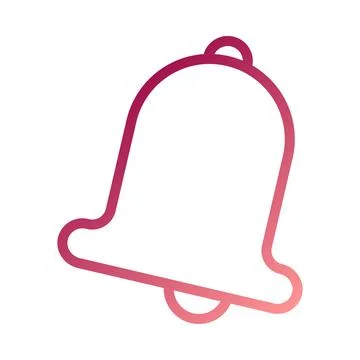 Bell icon gradient red white easter illustration Illustrazione stock
