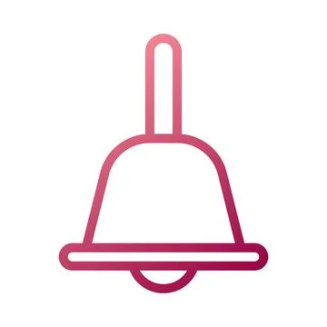 Bell icon gradient white red colour easter symbol illustration. Stock-Illustration