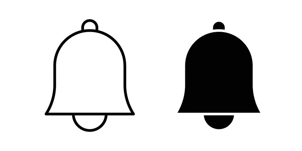 Bell icon graphic element. web icon set 库存插图