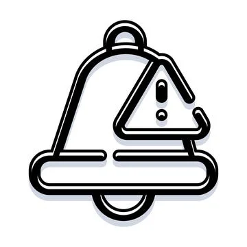Bell icon indicating caution, error, or warning notification Stock-Illustration
