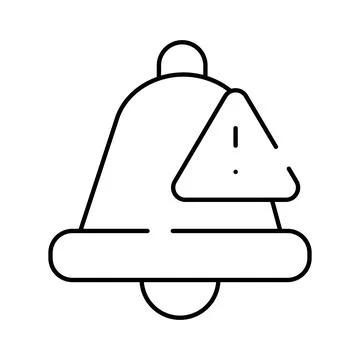 Bell icon indicating important warning attention alert Stock Illustration
