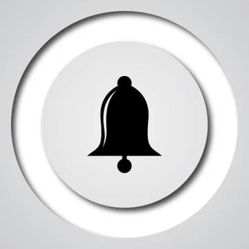 Bell icon. Internet button on white background.. Stock Illustration