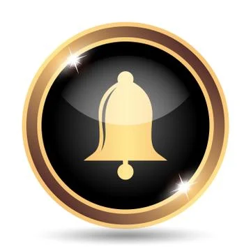 Bell icon. Internet button on white background.. Stock Illustration