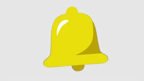 Bell icon, isolated on transparent background with alpha channel. Stock Footage 257318217