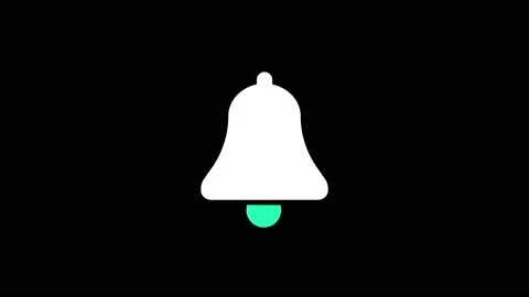 Bell icon motion animation. Video stock 230887918