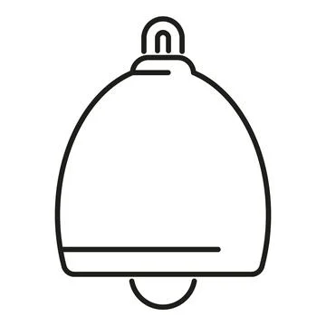 Bell icon representing notification, alarm, or new message Stock Illustration