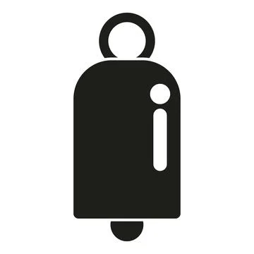Bell icon representing notification or alarm messaging interface Illustrazione stock