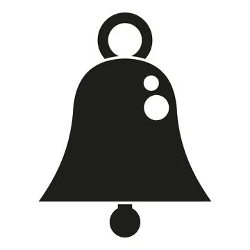 Bell icon representing notification or christmas chime Stock Illustration