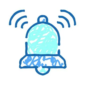 Bell icon ringing creating notification or alert Stock Illustration